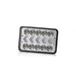 pazari4all.gr-H4 LED προβολέας αδιάβροχος ορθογώνιος κατευθυντικός διασποράς με 2 σκάλες 3 λειτουργίες DRL ΦΛΑΣ 12V/24V IP67 90W 6000K ΟΕΜ-PAZARI4ALL.GR