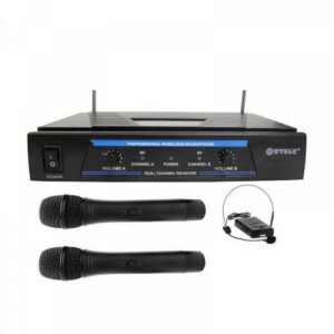 pazari4all.gr-Επαγγελματική Συσκευή Karaoke WG-006 VHF με Δύο Ασύρματα Μικρόφωνα - DIGITAL WVNGR