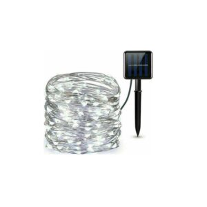 pazari4all.gr-Ηλιακά Χριστουγεννιάτικα 100 Λαμπάκια LED Εξωτερικού Χώρου Λευκό Ψυχρό.