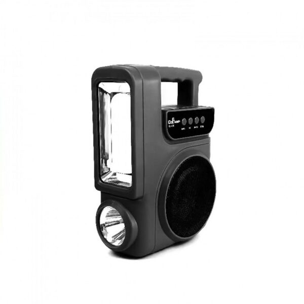 pazari4all.gr-Ηλιακό Φορητό Bluetooth Ηχείο-Φακός-Φωτιστικό-Radio CCLAMP CL-830