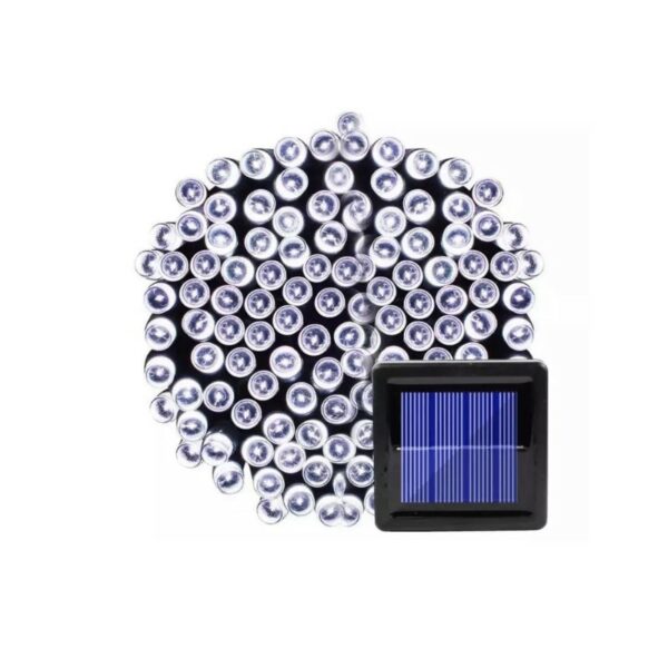 Ηλιακά χριστουγεννιάτικα λαμπάκια 200 LED εξωτερικού χώρου λευκό Ψυχρό-OEM-pazari4all.gr