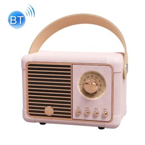pazari4all.gr-Ασύρματο ρετρό ηχείο Bluetooth hm11 με ποιότητα ήχου υψηλής ευκρίνειας και FM -Ροζ -  ΟΕΜ
