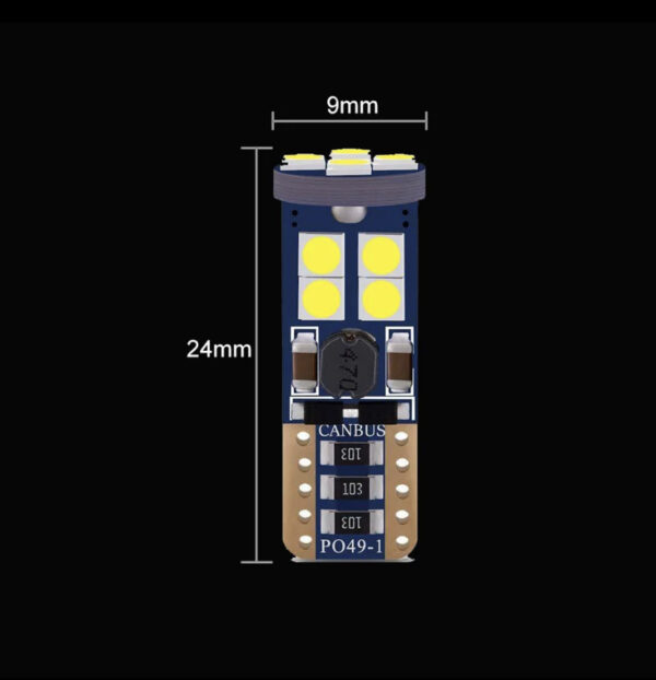 Ψείρες Αυτοκίνητου T10 W5W 3rd Generation Can-Bus 12 SMD 3030 6W 900lm DC 12 IP20 Ψυχρό Λευκό 5000K 2 τμχ -PAZARI4ALL.GR