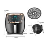 pazari4all.gr-Ψηφιακή φριτέζα αέρα Q-G28 Digital Touch Air Fryer -7,5L 1500W Andowl 