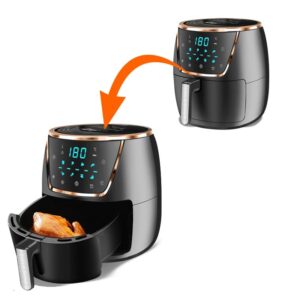 pazari4all.gr-Ψηφιακή φριτέζα αέρα Q-G28 Digital Touch Air Fryer -7,5L 1500W Andowl 