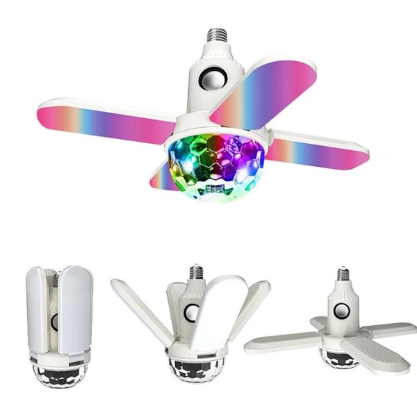 pazari4all.gr-Αναδιπλούμενη Led Λάμπα - Φωτιστικό Σε Σχήμα Ανεμιστήρα Με Ηχείο Bluetooth - OEM