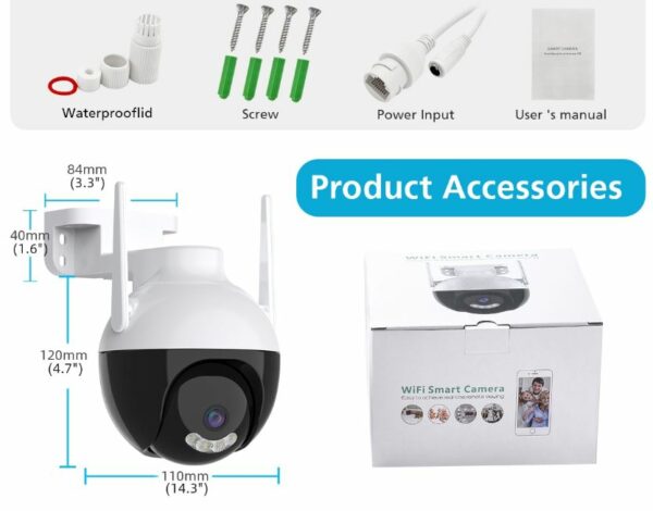 IP Κάμερα Ασφαλείας 1080P 4MP με WiFi & Φως LED OEM.-pazari4all.gr