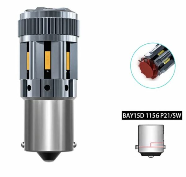 Μονοπολικές λάμπες Σετ 54 watt Led 6500k 1156 YAO.-pazari4all.gr