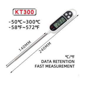 pazari4all.gr-Ψηφιακό θερμόμετρο τροφίμων ακριβείας με οθόνη LCD KT300 - OEM