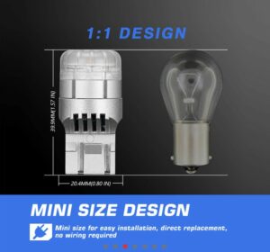 T20 LED 7443 διπολική 12V 9 SMD 3020 9W 700LM 6500K ψυχρό λευκό 2 τεμάχια A500 SL2 7443W NOVSIGHT-Pazari4all.gr