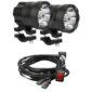 Σετ Προβολείς Ομίχλης LED UNIVERSAL Black Hermes Με Πλεξούδα Και Διακόπτη Τιμονίου Αδιάβροχο-Pazari4all.gr