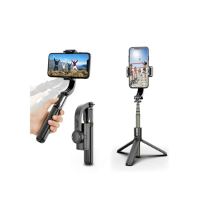 pazari4all.gr-3 σε 1 Bluetooth Τρίποδο, Selfie stick και Gimbal κινητού με αποσπώμενο χειριστήριο μαύρο L08