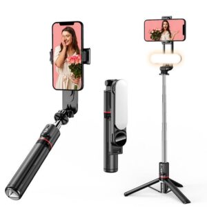 pazari4all.gr-ΤΡΙΠΟΔΟ ΚΙΝΗΤΟΥ ΜΕ BLUETOOTH ΜΑΥΡΟ L15 SELFIE STICK - OEM