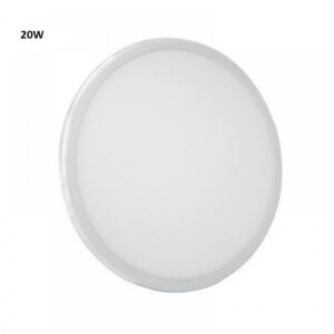 pazari4all.gr-Φωτιστικό Οροφής Slim Panel Λευκό Στρογγυλό Χωνευτό LED SMD 20W 120° - ΟΕΜ