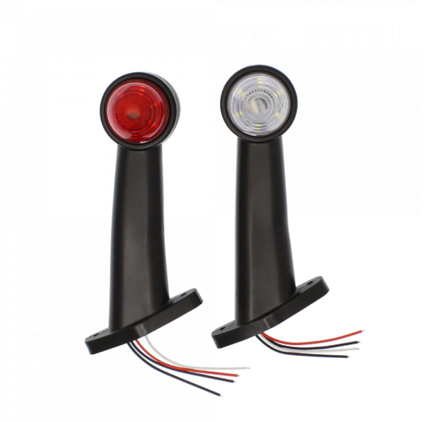 pazari4all.gr-Πλευρικά φώτα όγκου LED 12 SMD 10-30V IP65 κόκκινο και λευκό για φορτηγό σετ 2 τεμαχίων - ΟΕΜ