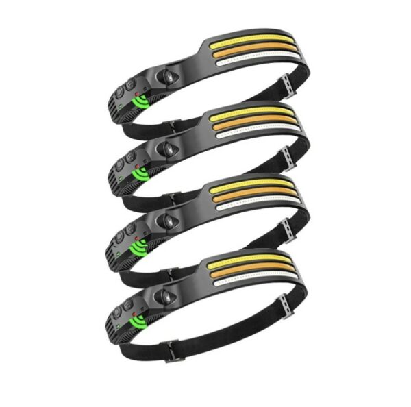Σετ 4 pcs Επαναφορτιζόμενοι Φακόι Κεφαλής Με 90LED Κόκκινο Λευκό και Πορτοκαλί Φωτισμού OEM-Pazari4all.gr