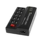pazari4all - Φορτιστής πρίζας με 12 θύρες USB 60W 2.4A/1A μαύρος YC-636 OEM