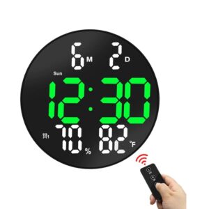 pazari4all -Ψηφιακό Ρολόι LED Τοίχου με Ημερολόγιο/ Θερμόμετρο/ Υγρασιόμετρο DS3813L Μαύρο ΟΕΜ