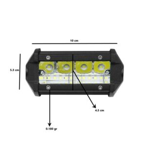 Μπάρα Αλουμινίου 12V-24V 10cm 36W 12 SMD IP68 2880LM 6000K OYQP-0004-Pazari4all.gr