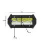 Μπάρα Αλουμινίου 12V-24V 10cm 36W 12 SMD IP68 2880LM 6000K OYQP-0004-Pazari4all.gr