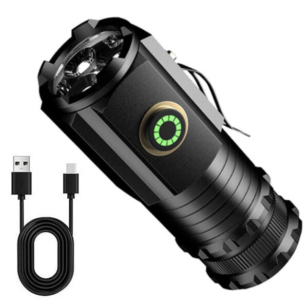Mini TurboΦακουδάκι Tactical 3xLED P50 Αλουμινίου Μαύρος-Pazari4all.gr