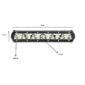 LED Αδιάβροχη Μπάρα Αλουμινίου 12V-24V 26cm 108W 36 SMD IP68 8640LM 6000K OYQP-0012-Pazari4all.gr