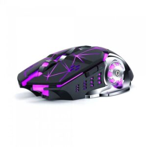pazari4all -Ασύρματο φωτιζόμενο ποντίκι υψηλής ταχύτητας gaming μαύρο 2.4Ghz Q13 T-WOLF OEM