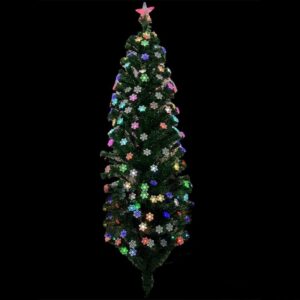 pazari4all - Χριστουγεννιάτικο Δέντρο με Λαμπάκια και Στολίδια Νιφάδες 2,10m – OEM.