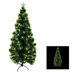 pazari4all - Χριστουγεννιάτικο Δέντρο με Λαμπάκια και Στολίδια Μπαλίτσες 1,50m – OEM.
