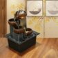 pazari4all - Minimal διακοσμητικό συντριβάνι Feng Shui με πυθάρια τρεχούμενο νερό & φωτισμό LED 21×15.5x30cm ΟΕΜ