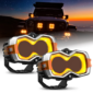 pazari4all -Novsight All Weather HALO Series Pods LED 4,5 ιντσών με φώτα DRL Off-road Motorcycle Spotlight Floodlight 35W 2300LM 6000K / 1700K Super Bright