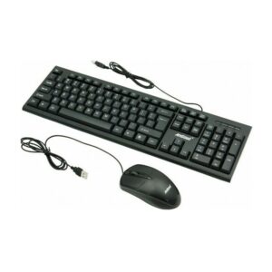 pazari4all -Ενσύρματο πληκτρολόγιο και ποντίκι υπολογιστή Andowl Business wired keyboard & mouse set Q-KP500