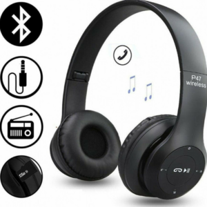 pazari4all - Ασύρματα ακουστικά – Headphones – P47 – Black – OEM
