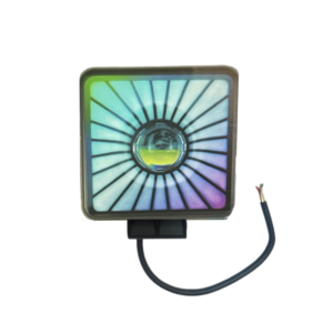 pazari4all - Προβολέας LED Τετράγωνος 12/24V Λευκού/RGB Ατμοσφαιρικού Φωτισμού Andowl Q-D13 – Μαύρο