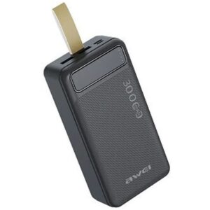 pazari4all - Awei P7K PowerBank 30000mAh με 2 Θύρες USB-A και Θύρα USB-C Μαύρο