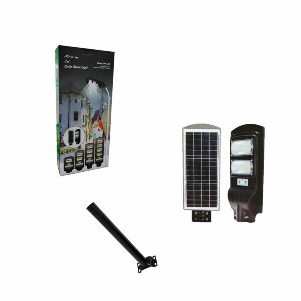 pazari4all - Ηλιακό Φωτιστικό δρόμου LED 100W με ενσωμ. πάνελ + μεταλλική βάση - ΟΕΜ