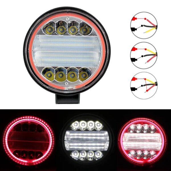 pazari4all - Στρογγυλός προβολέας για 4x4 Offroad ATV UTV Tractor 24LED 72W  - ΟΕΜ