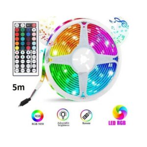 pazari4all - Αδιάβροχη Ταινία LED RGB 5m με Τροφοδοτικό και Τηλεχειριστήριο SMD5050 12V Q-DT55 Andowl