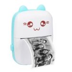 pazari4all - Μίνι θερμικός εκτυπωτής με Bluetooth Mini Printer λευκό – ροζ