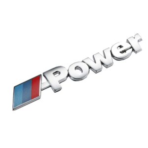 pazari4all - Αυτοκόλλητο μεταλλικό BMW M POWER 14cm x 2.3cm Ασημί - ΟΕΜ