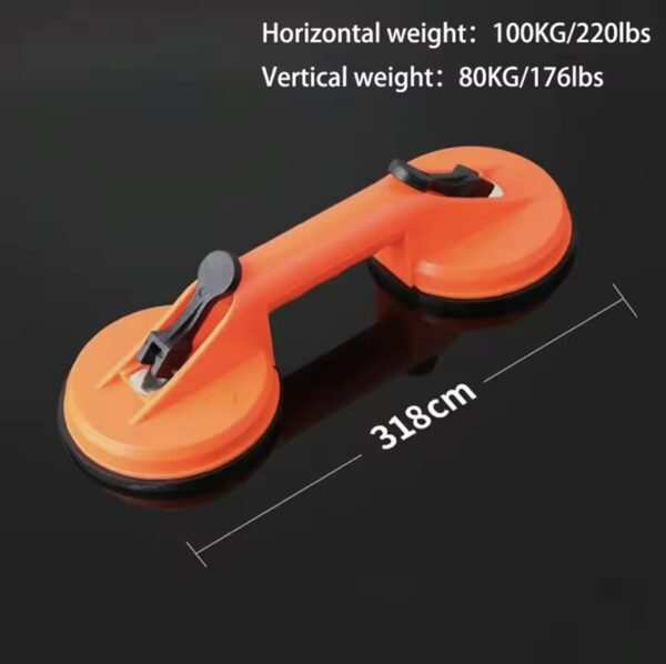 pazari4all - Διπλή Βεντούζα Αλουμινίου Διαμέτρου 32cm με Ικανότητα Συγκράτησης 80kg - ΟΕΜ