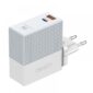 pazari4all - Φορτιστής Ταξιδιού LDNIO A2620C με δυο θύρες Usb-C / Usb-A & καλώδιο Type-C 65W (Άσπρο)