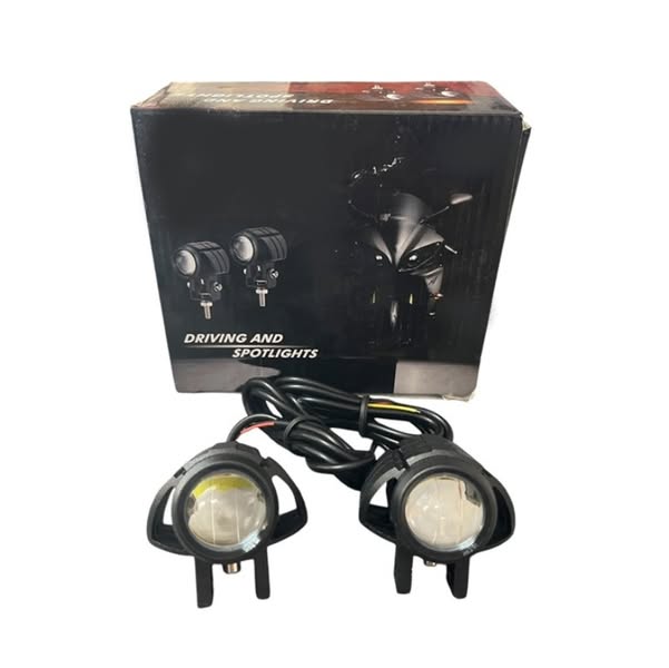 pazari4all -Σετ αδιάβροχοι προβολείς αλουμινίου LED 7cm 12V 60W 4000LM 6000K ψυχρό λευκό IP68 με πλεξούδα καλωδίωσης 2 τεμάχια OEM