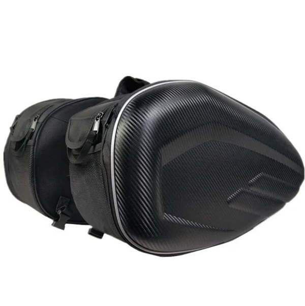 pazari4all - Πλαϊνές Βαλίτσες Μηχανής 36 – 58L με Αδιάβροχο Κάλυμμα και Ανακλαστικό Μαύρο