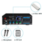 pazari4all - Ραδιοενισχυτής Stereo karaoke USB/SD/Bluetooth 2x50watt Andowl Q-T111