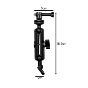 pazari4all -Βάση Στήριξης Action Camera/GoPro για Καθρέπτη Μοτοσυκλέτας 360° MDL3519 Motowolf