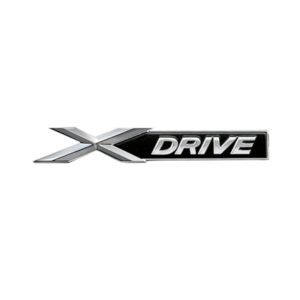pazari4all -Αυτοκόλλητο Σήμα Μεταλλικό Για BMW XDRIVE Χρώμιο / Μαύρο 9,4cm x 1,5cm 