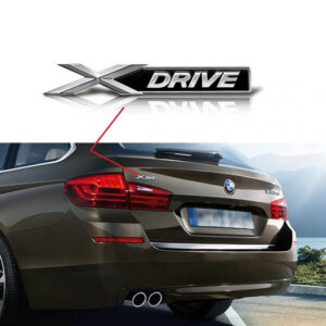 pazari4all -Αυτοκόλλητο Σήμα Μεταλλικό Για BMW XDRIVE Χρώμιο / Μαύρο 9,4cm x 1,5cm 
