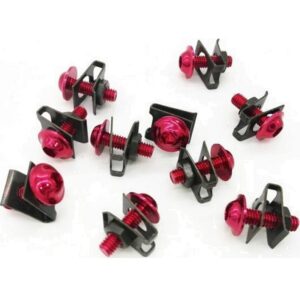 pazari4all -10 τεμάχια διακοσμητικές βίδες M6 6mm Yamaha Honda Suzuki KTM Κόκκινες