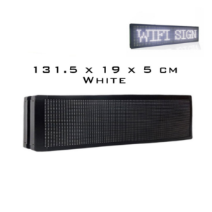 pazari4all -LED Κυλιόμενη Πινακίδα Wifi με Λευκό Φωτισμό Μονής Όψης 220V 131x19x5cm
